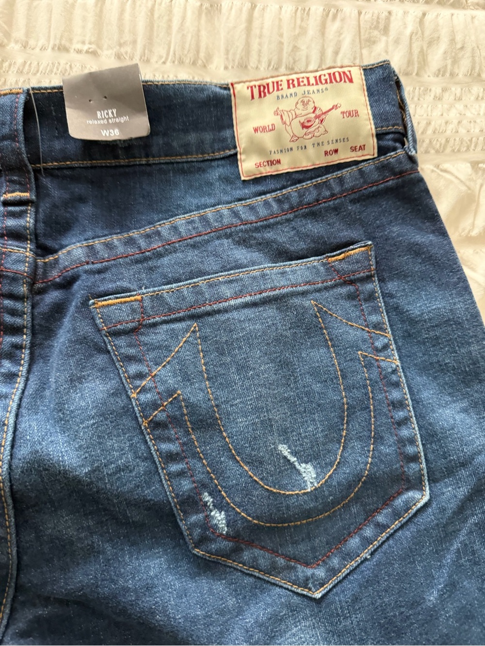 True Religion Ricky Relaxed Straight. Waist 36” and Length 34”